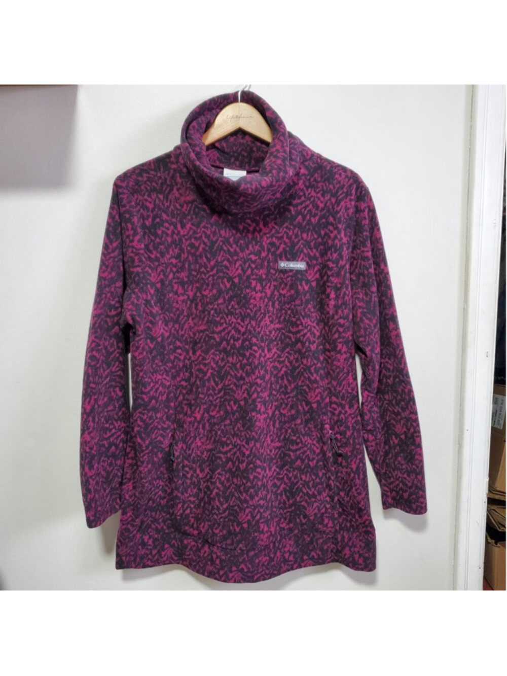 COLUMBIA Ali Peak Performance Fleece Tunic Sweater XL High Neck Longline - Picture 2 of 14